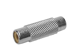 Adaptador em metal RCA fêmea/RCA fêmea
