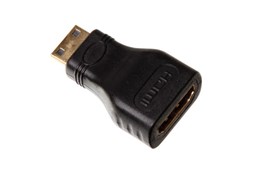 Adaptador mini-HDMI profissional em metal macho/HDMI femea