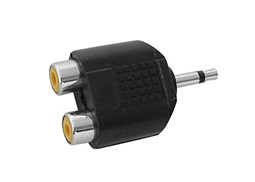 Adaptador mono Jack macho 3,5mm/2xRCA fêmea