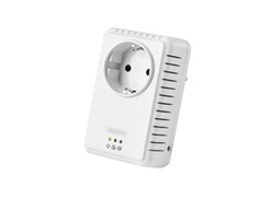 Adaptador powerline ethernet 500 Mbps com tomada Schuko