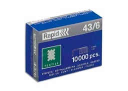 Agrafos 43/6 Textil Rapid Cx10000