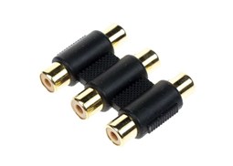 Acoplador 3x RCA Femea para 3x RCA femea