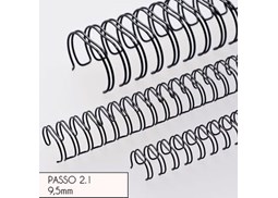 Argolas Metalicas Encadernar Passo 2:1 9,5mm Cx100 Preto