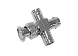 Adaptador BNC em X  1x BNC macho/3x BNC femea
