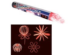 Bastao de luz 20cm diametro 0,5cm vermelho 50un