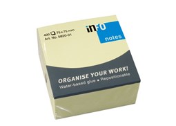 Bloco (Cubo) Adesivo Amarelo 75x75mm 400 Folhas