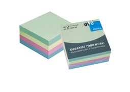 Bloco (Cubo) Adesivo Cores Pastel 75x75mm 400 Folhas