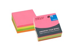 Bloco (Cubo) Adesivo Neon 75x75mm 320Folhas