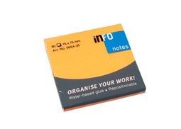 Bloco Adesivo Laranja Forte 75x75mm 80Folhas